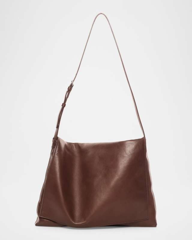 Nan Shoulder Bag in Silk Leather